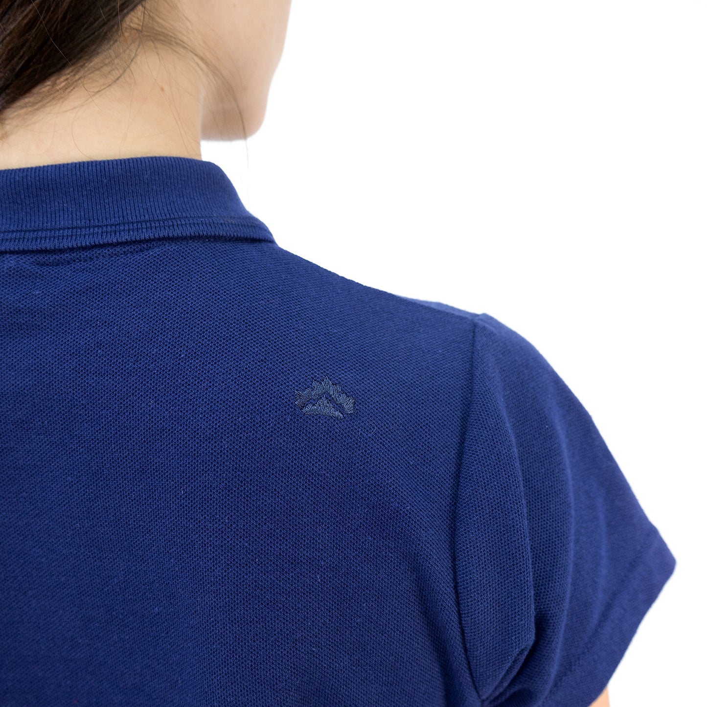 Polera Pique Quebec Manga Corta Azul Mujer